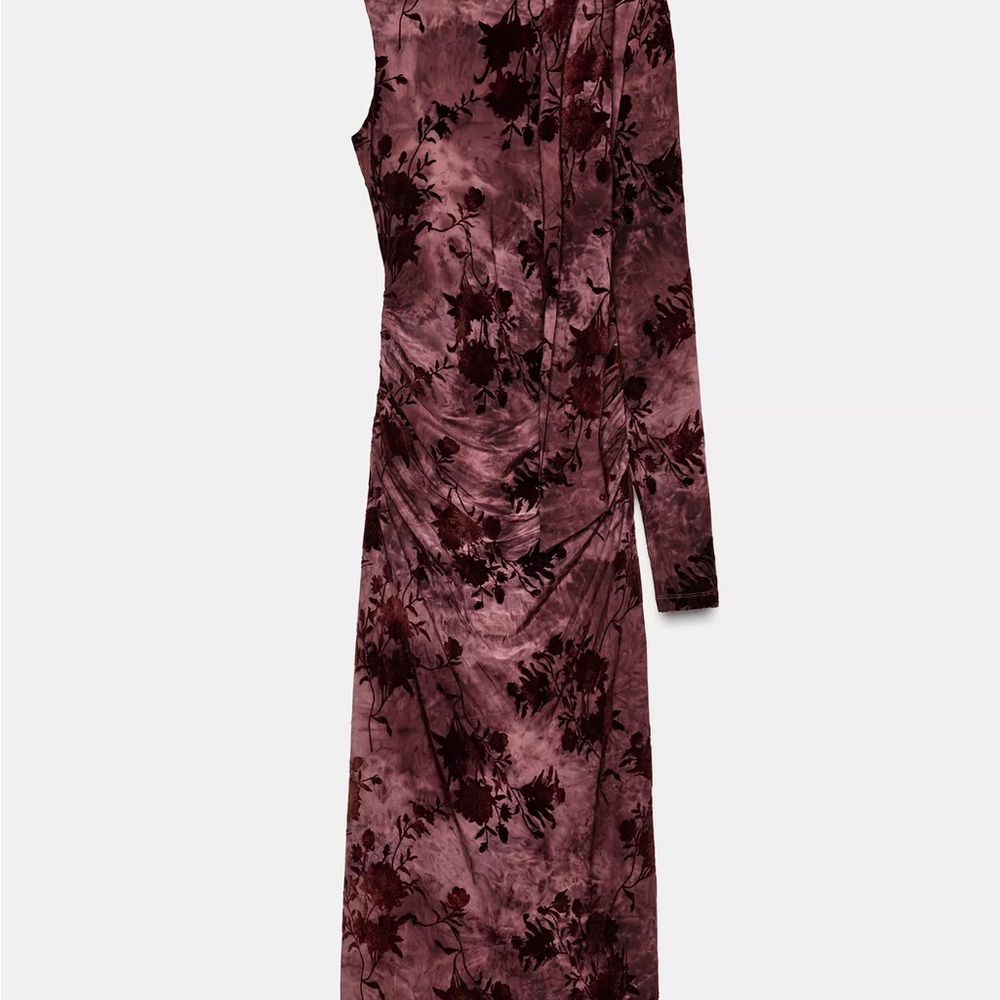 Zara Long Scarf Print Dress